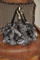 Sculptured Silver Fox Messenger Bag