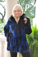 Blue River Sheared Beaver With Black Fox Trim