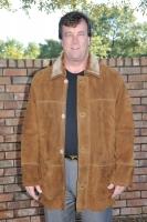 El Paso Walnut Colored Suede Spanish Merino Shearling Sheepskin Coat- Size L