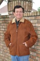 Oregon Suede Spanish Merino Shearling Sheepkskin Coat - Size L