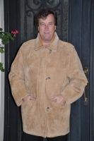 Yellowstone Buff Suede  Spanish Merino Shearling Sheepskin Coat - Size 3X