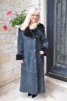 Unique Double Breated Style Spanish Merino Shearling Sheepskin Coat - Size 16