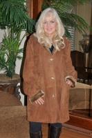 Expresso Hooded Spanish Merino Shearling Sheepskin Coat