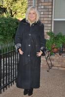 Black Brisa Spanish Merino Shearling Sheepskin Coat - Sizes 18, 20 and 22