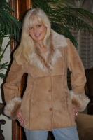 Atlanta Toscana Trimmed Spanish Merino Shearling Sheepskin Jacket - Size 2