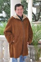 Flagstaff Hooded Suede Spanish Merino Shearling Sheepskin Coat