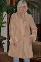 Lamb and Leather Spanish Merino Shearling Sheepskin Coat - Size 2