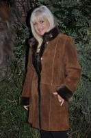 Trudy Suede Spanish Merino Shearling Sheepskin Coat