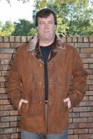 Cody Nubuck Spanish Merino Shearling Sheepskin Coat - Size Large