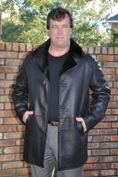 Cincinnati Kid Black Napa Spanish Merino Shearling Sheepskin Coat Size M