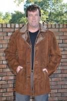 Memphis Chestnut Suede Spanish Merino Shearling Sheepskin Coat