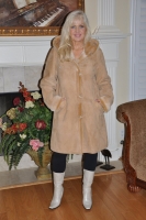 Going Places Hooded Spanish Merino Shearling Coat - Sizes 10, 12, 14  and 16