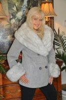 Platinum Delight Spanish Merino Shearling Sheepskin Coat - Size 8