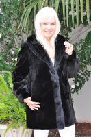 Kelly Black Sheared Mink Reversible to Microfiber