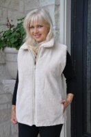 Tantilizing Cream Sheared Beaver Fur Vest