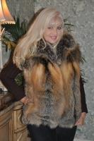 Little Teaser Cross Fox Fur Vest