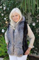 So Dear Coco Mink Vest With Crystal Fox Tuxedo