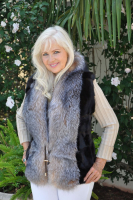 So Dear Coco Mink Vest With Crystal Fox Tuxedo