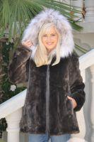 Phantom Princess Hooded Sheared Beaver With Lynx Trim