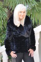 Layered Black Beauty Beaver Jacket With Fox Collar