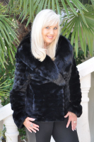 Layered Black Beauty Beaver Jacket With Fox Collar