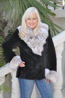 Coco Delight Lynx Topped Sheared Beaver Coat