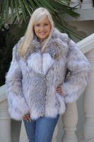 Sweetheart Canadian Natural Lynx Coat With Cross Cut And Shawl Collar