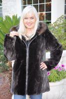 Coco Perfection Sheared Beaver Parka With Mink Trim
