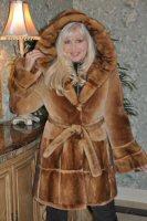 Ginger Sheared Beaver Hooded With Longhair Mink