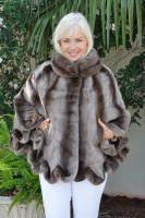 Charming Ruffled Longhair Mink Cape