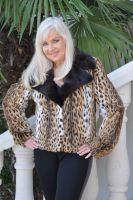 Cat Walk Jacket With Mink Collar