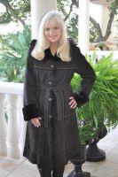 Chocolate Cross Roads Shearling Sheepskin Coat - Size 8