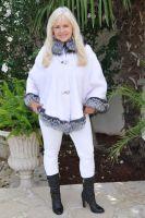 Jasmine White Mink And Silver Fox Cape