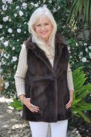 Sophisticate Reversible Mahogany Mink and Lleather Vest