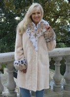 OH BABY!  Sheared Beaver Coat With Lynx Collar And Cuffs - Size 12