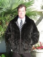 Brown Mink Section Coat - Size M