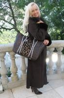 Designer Raviani - "WOW GIRL" Large Tote Bag With Swarovski&reg Crystals