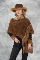 Knitted Whiskey Mink Shawl