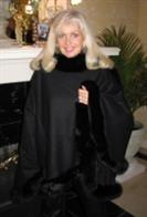 Black Cashmere Cape With Fox Trim