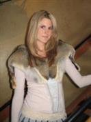 Friend wearing Aspen Fashions Fox Collar Model 19025 - SOLD OUT