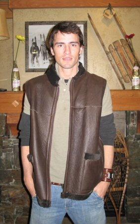 Mike Brager wearing Shearling Vest Model 170. SOLD OUT