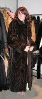 Friend wearing Aspen Fashions Full Length Mink Coat Model 34