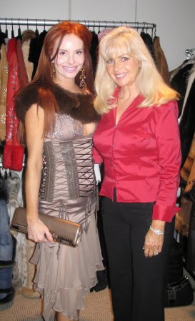 Phoebe Price wearing Aspen Fashions Fox Collar Model 19003 with Designer Gwen - SOLD OUT