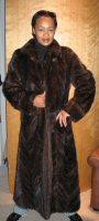 Friend wearing Aspen Fahions Full Length Mink Coat Model 34