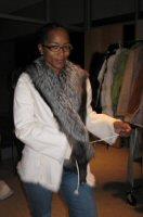 Angela Basset wearing Aspen Fashions Reversible Rabbit Coat Model 669 SOLD OUT