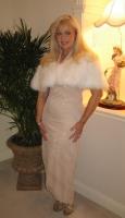 White Knitted Fox Cape -  Sizes 6 and 8