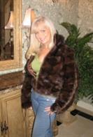 Diamond Mink Sporty Jacket with Leather Lacing - Size 8