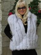 So Cute Natural Blue Fox Fur Vest - Sizes 8 and 10