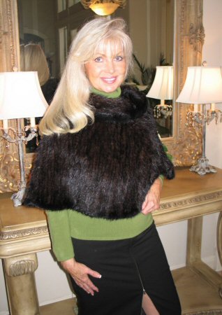 Women's Mink Stole Shawl Cape
