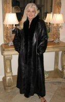 Elegant Lady Reversible Mink Section Coat With Babylamb Leather And Fox Tuxedo Front